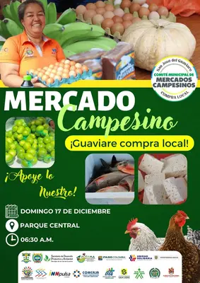 Mercado campesino Guaviare compra local 2023.